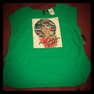 Plus-sized Printed top